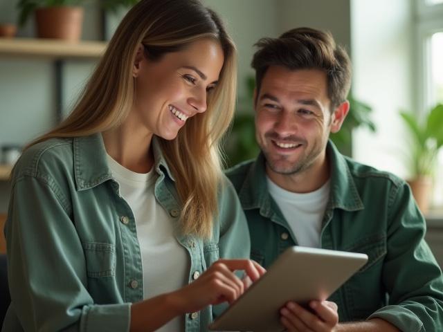 A certified Sylvan Health coach guiding a client through goals on a tablet